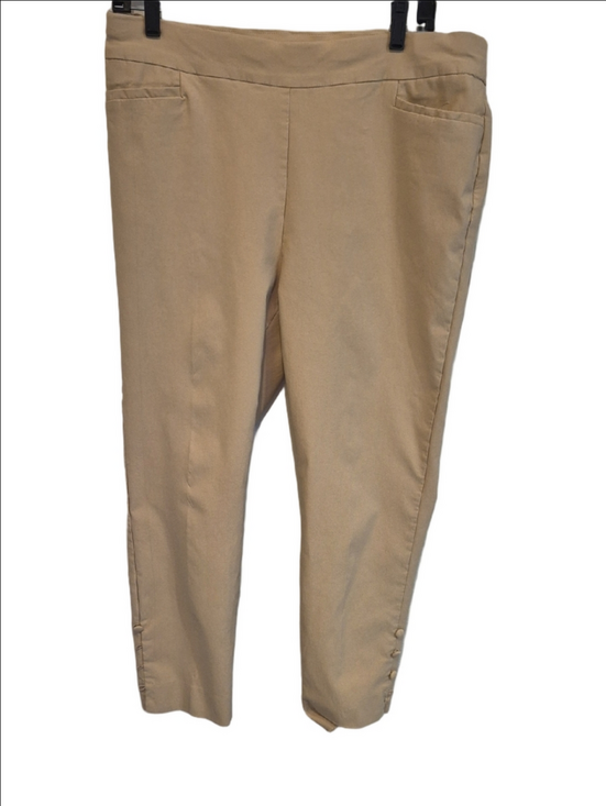 Chico's Pants - Chico's So Slimming Brigitte Beige Slim Cropped Pants
